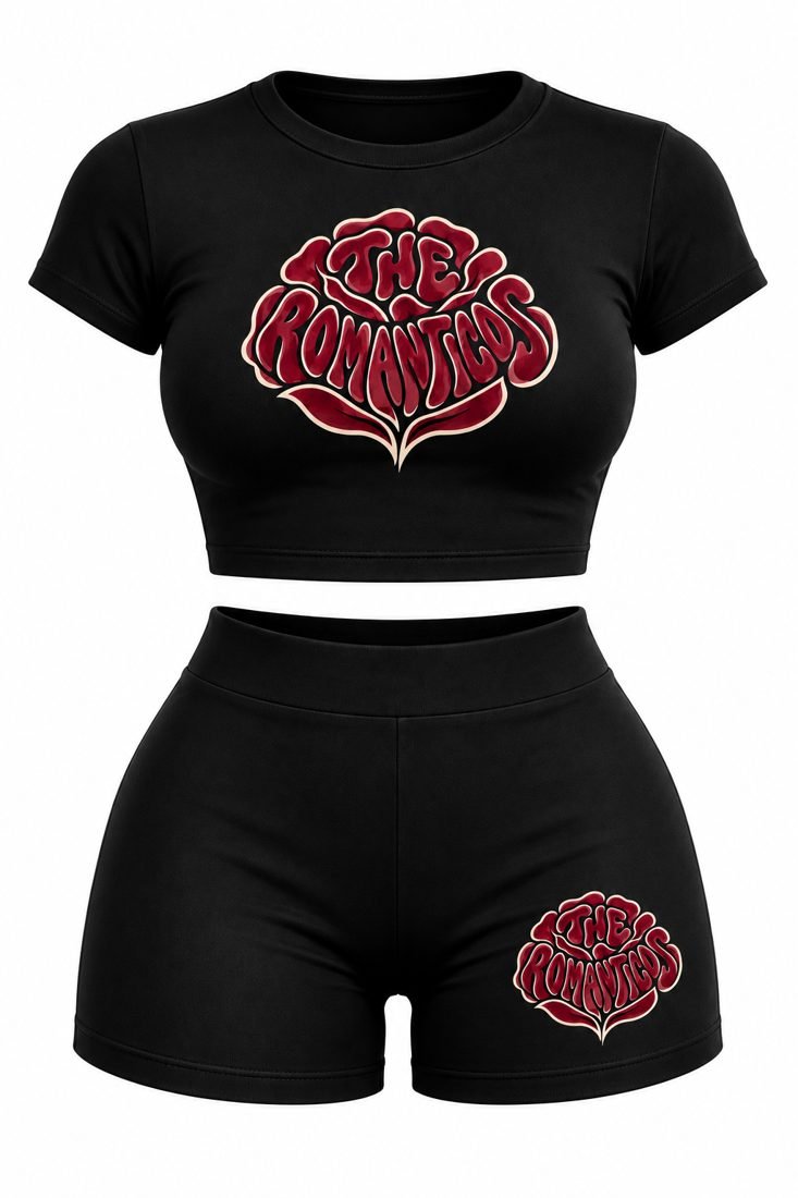 The Romanticos Rose Baby Tee Set — photo 1